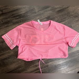 Alo pink mesh jersey